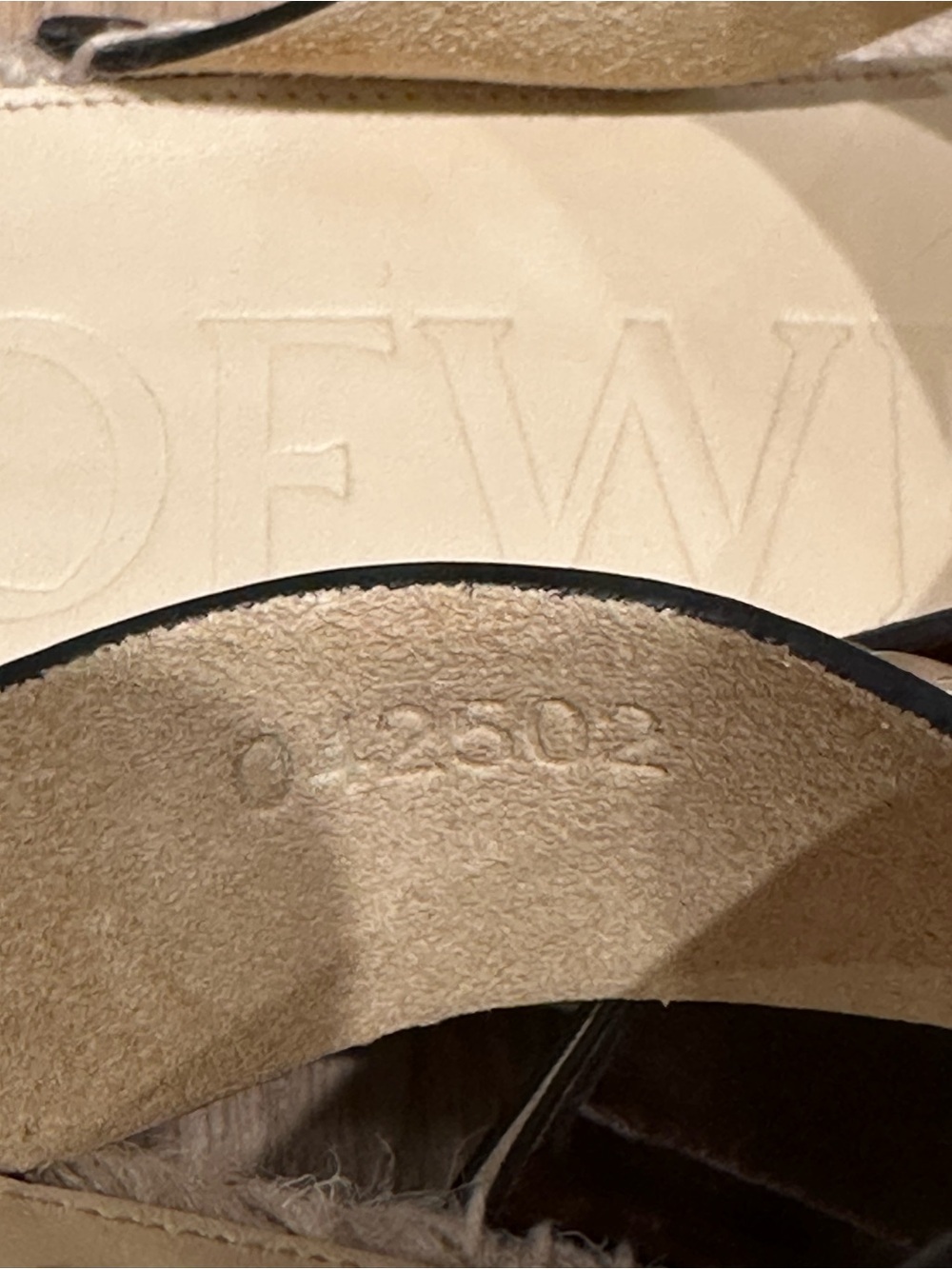 Loewe Petal Brown Espadrille Leather Buckle Slides - Picture 11 of 13